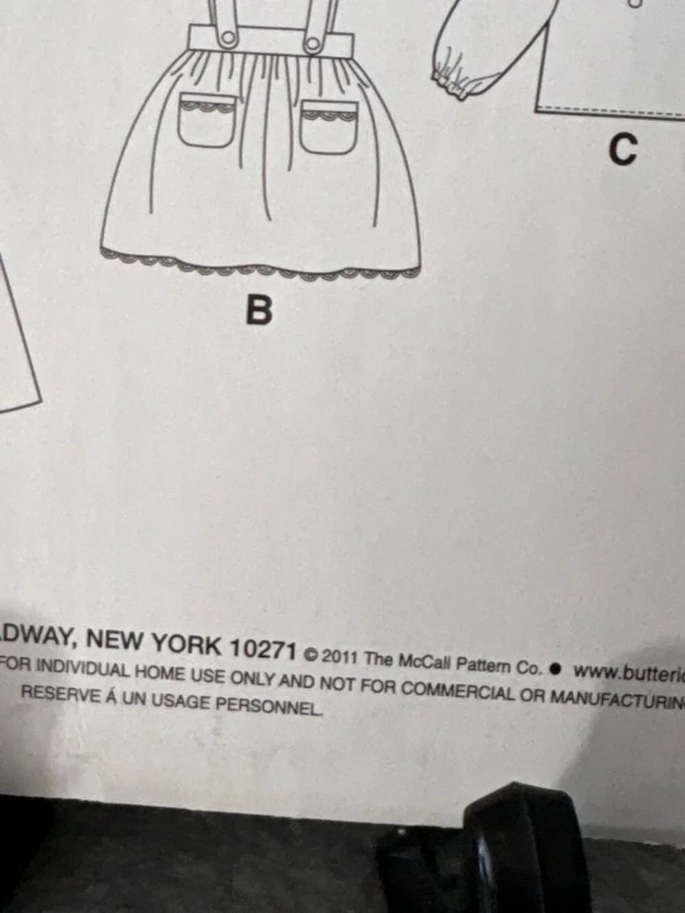 Butterick folded sewing